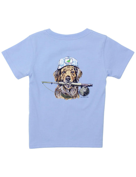 Fishing Buddy in Light Blue Graphic Tee