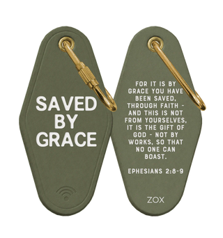Saved By Grace Bible Verse Keychain