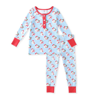 Blue Butterknit 2 Piece Pajama