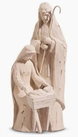12" Distressed Holy Family