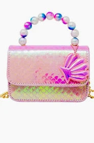 Mermaid Pearl Handle Seashell Bag Purse