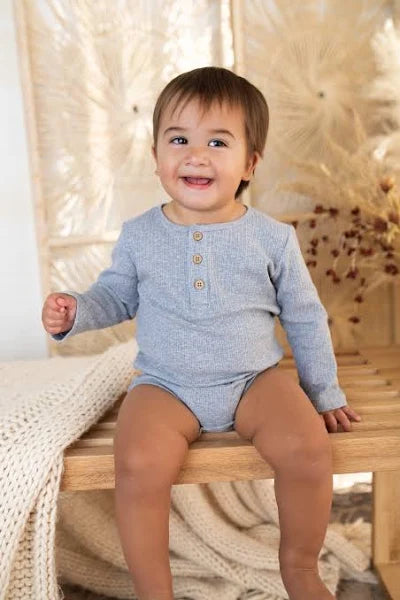 Aynor Rib Onesie in Grey