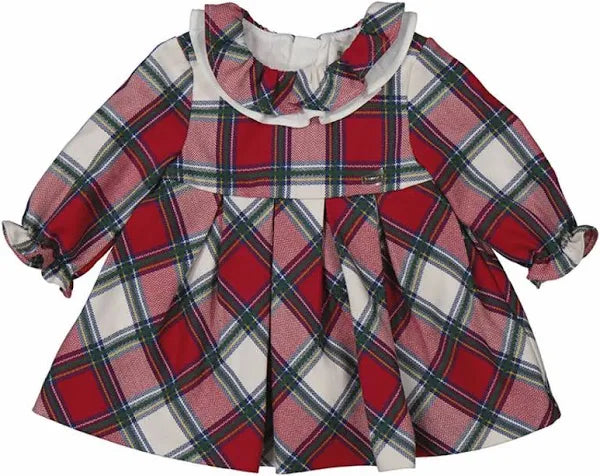 Girls Long Sleeve Plaid Dress