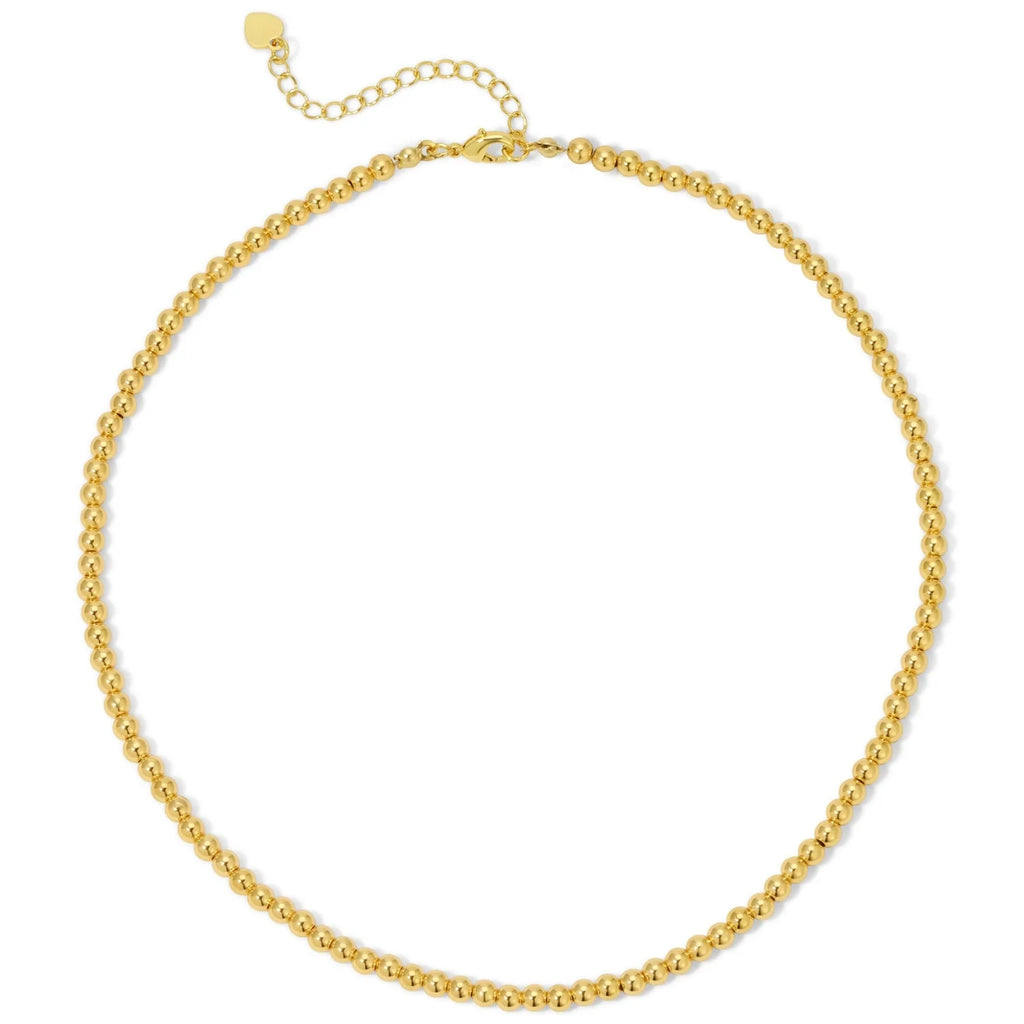 Beaded Necklace - 18k Plated Gold