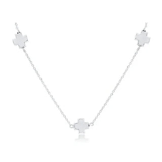 15" Choker Simplicity Chain Sterling Signature Cross