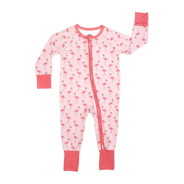 Fancy Flamingos Bamboo Convertible Pajamas