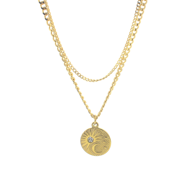 Gold Waterproof Layered Necklace Lillian