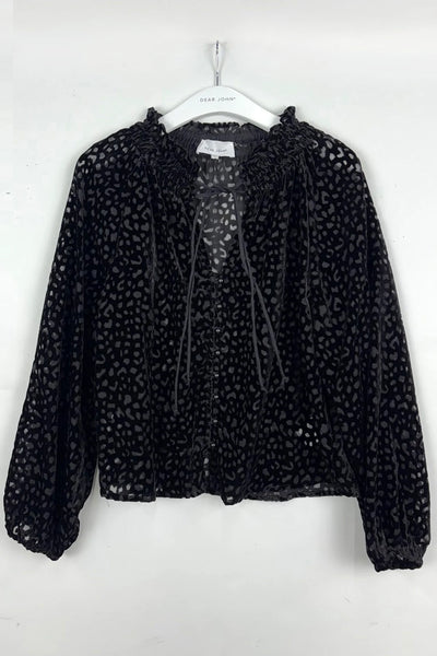 Robena Top in Black Leopard