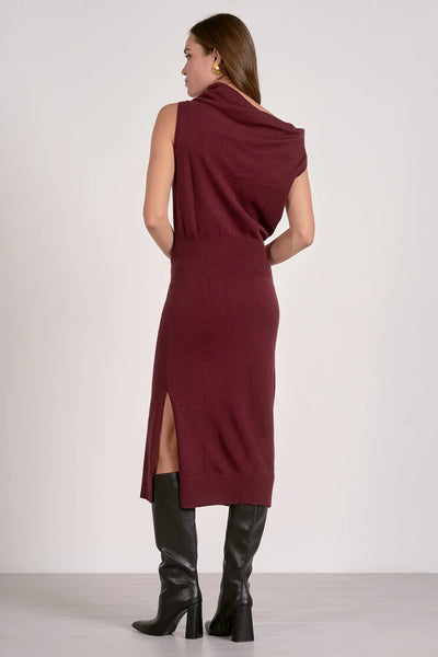 Jenna Off the Shoulder Sweater Dress - Plum