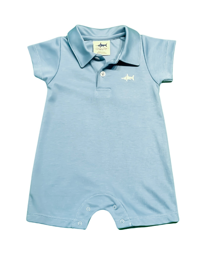 SBC Signature Polo Romper- Niagara