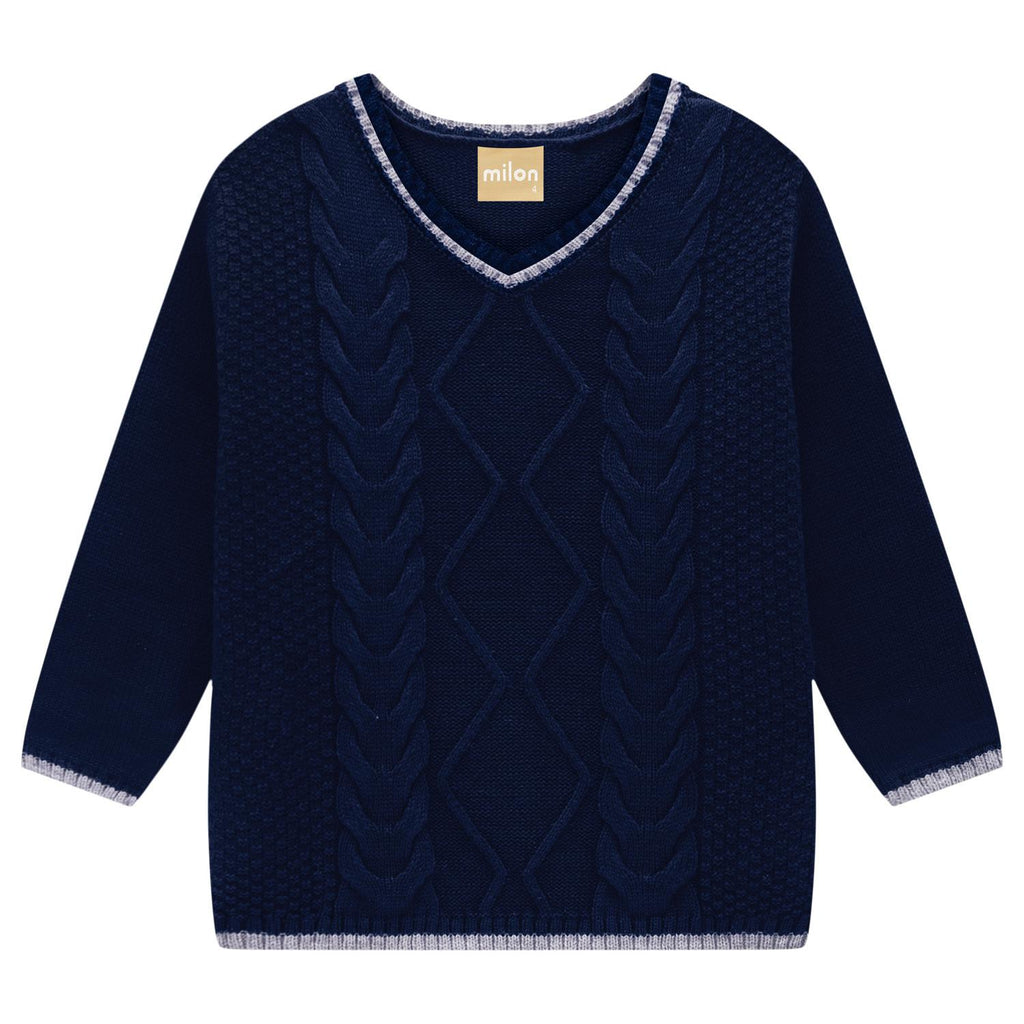 Boys navy sweater best sale