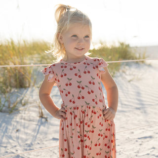 Very Cherry Bamboo Twirl Dress