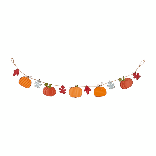 Pumpkin & Leaves Garland