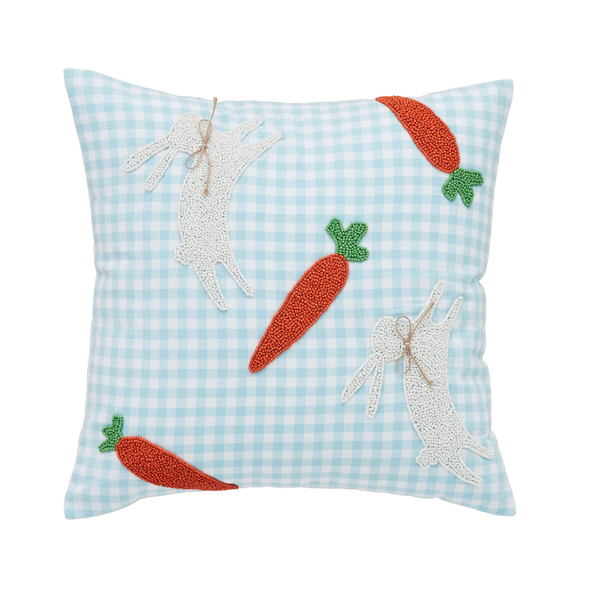 Bunny & Carrot Easter Pillow