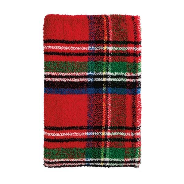 Red Tartan Chenille Blanket