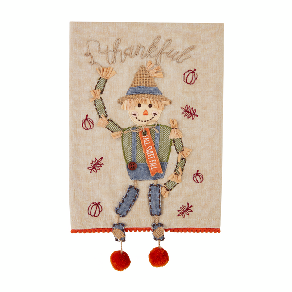 SCARECROW THANKSGIVING DANGLE LEG HAND TOWEL