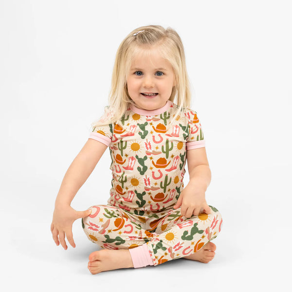 Hey Y'all Western Bamboo Short Sleeve Pajama Set
