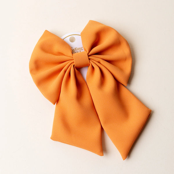 Classic Hair Bow- Orange