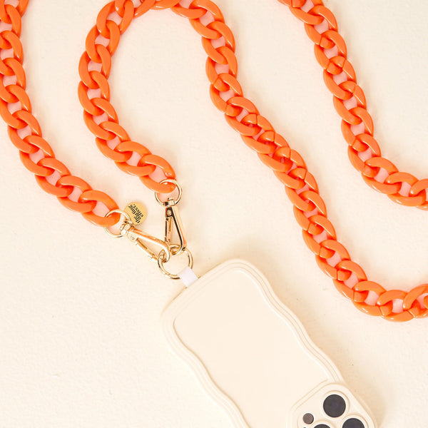 Hold the phone crossbody chain-Orange