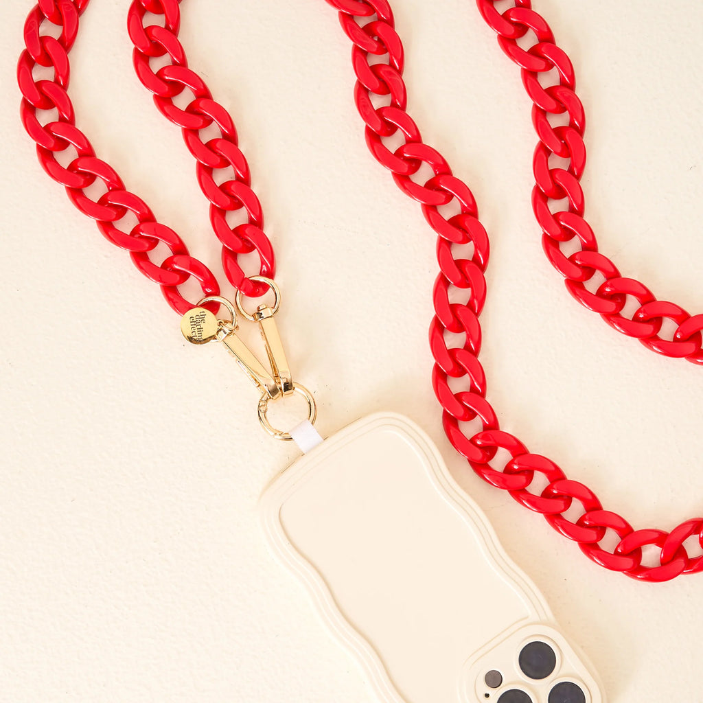 Hold The Phone Crossbody Chain-Red