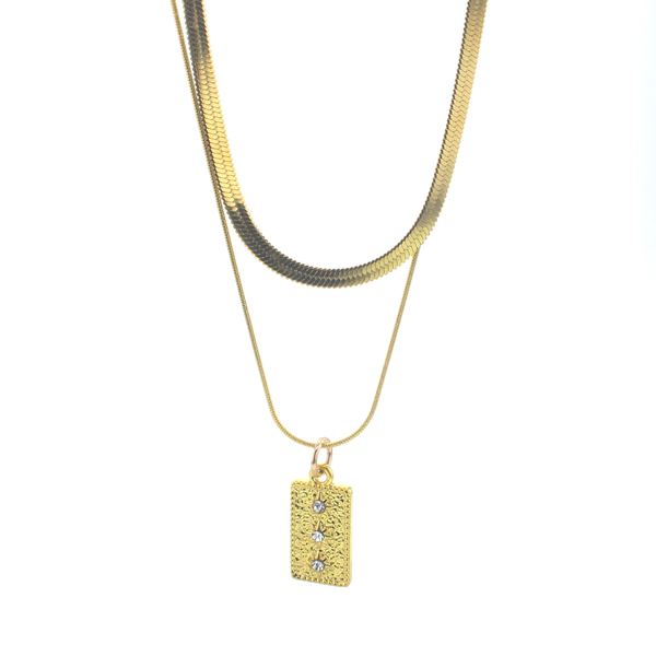 Leah Gold Waterproof Layered Necklace