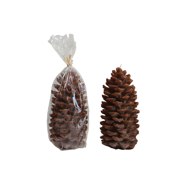 4" Unscented Pinecone Shaped Candle