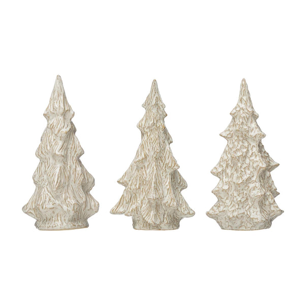 Small Reactive Glaze White Stoneware Tree