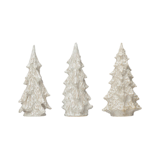 Large Reactive Glaze White Stoneware Tree