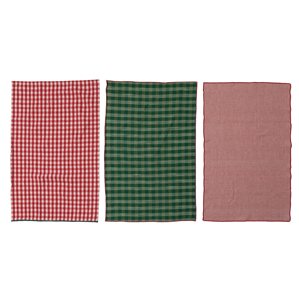 Woven Cotton Tea Towels, Multi Color