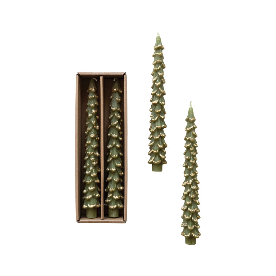 Cedar Unscented Tree Shaped Tapers