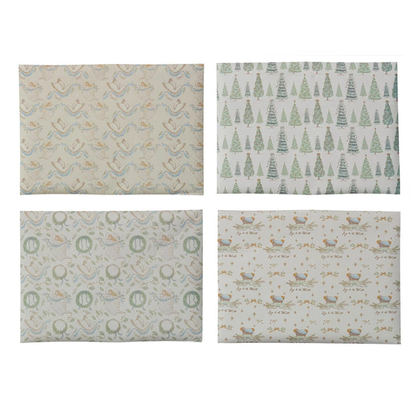 Nativity/Tree Wrapping Paper (4 Assorted Prints)