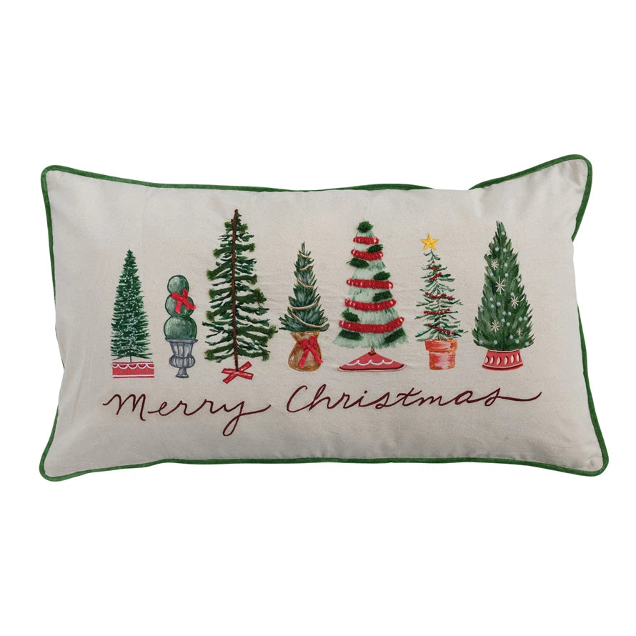 Merry Christmas Tree Pillow