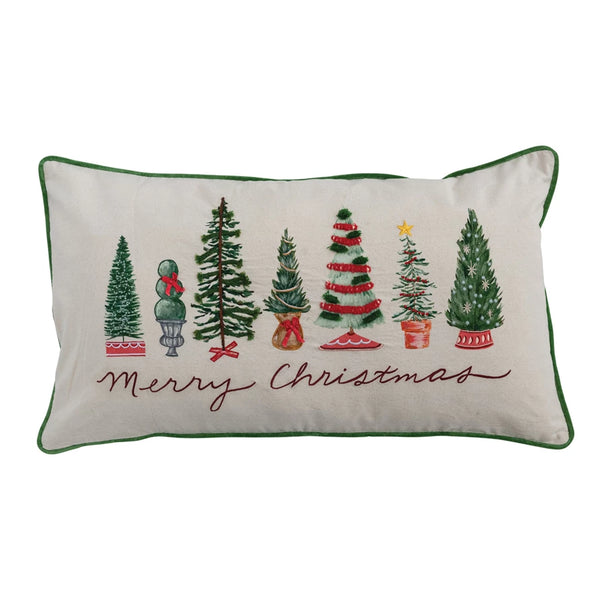 Merry Christmas Tree Pillow