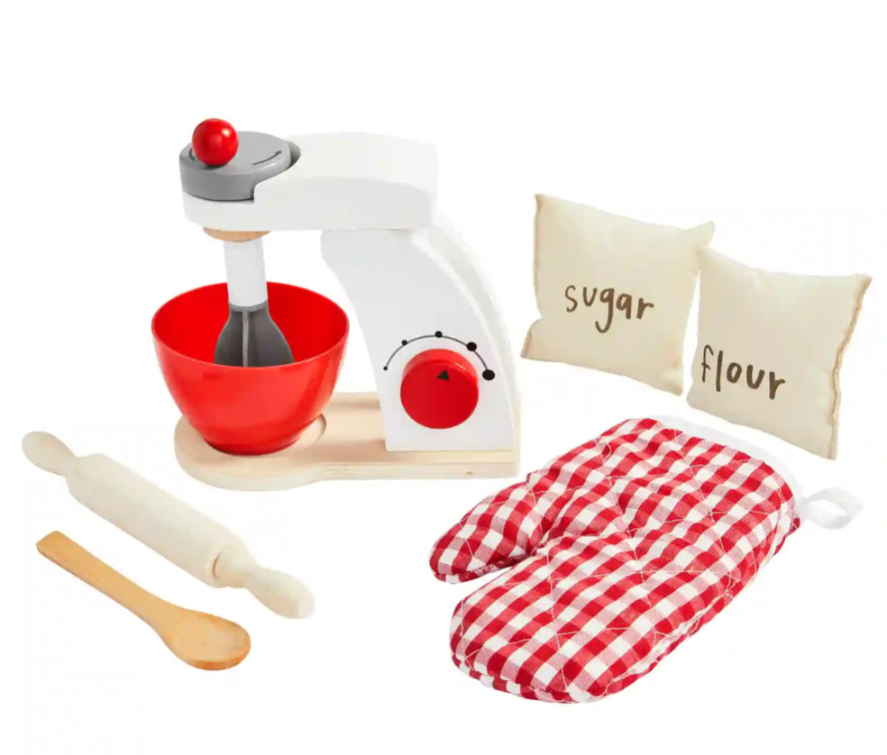 Wood Mixer Baking Toy Set