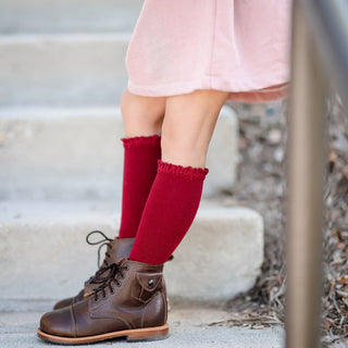 Knee High Socks w/Ruffle
