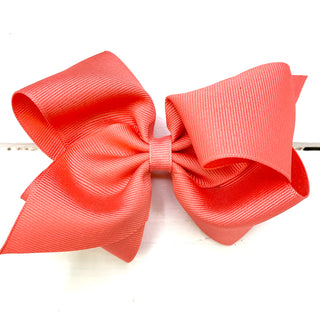 Mini King Classic Grosgrain Hair Bow (Plain Wrap)