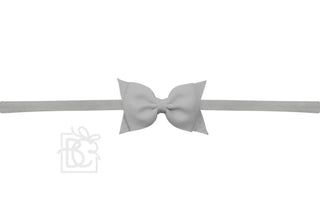 1/4″ Pantyhose Headband with 2.5″ Dainty Flat Grosgrain Bow