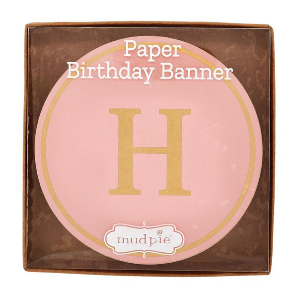 Pink Paper Birthday Banner