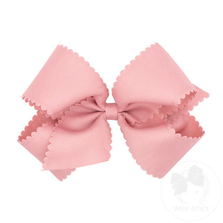 King Grosgrain Bow Scalloped Edge