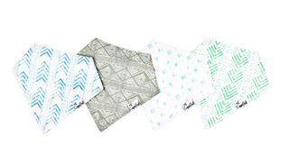 Bandana Bib Set 4-Pack (Assorted Styles)