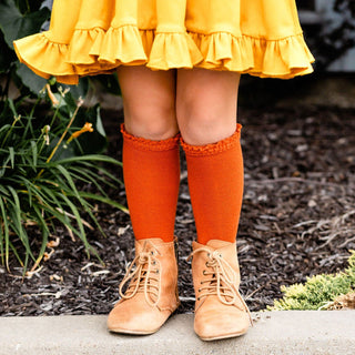 Knee High Socks w/Ruffle