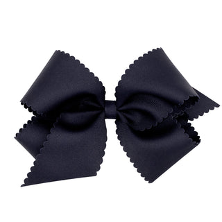 King Grosgrain Bow Scalloped Edge