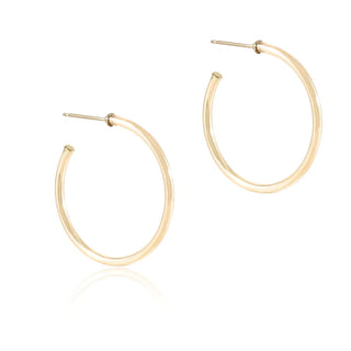 round gold post hoop 1.25" - 2mm