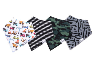 Bandana Bib Set 4-Pack (Assorted Styles)