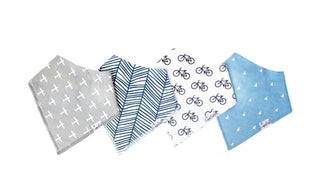 Bandana Bib Set 4-Pack (Assorted Styles)