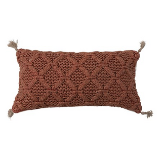 Woven Cotton Slub Lumbar Pillow