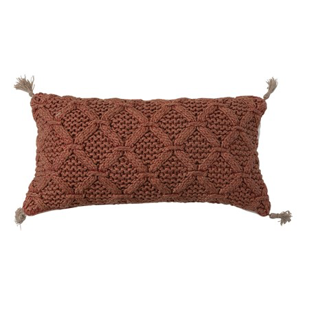 Woven Cotton Slub Lumbar Pillow