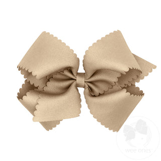 King Grosgrain Bow Scalloped Edge