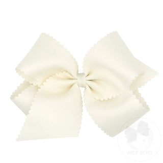 King Grosgrain Bow Scalloped Edge
