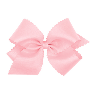 King Grosgrain Bow Scalloped Edge